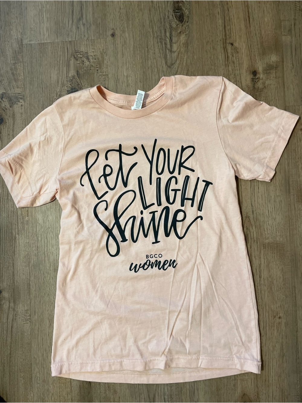 Bella Canvas Peach Short-Sleeve "Let Your Light Shine" Tee